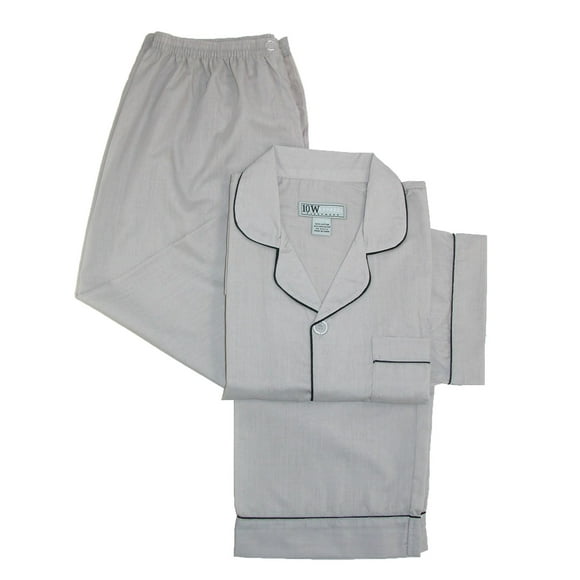 Ten West Apparel  Short Sleeve Long Leg Solid Pajama Set (Men's)