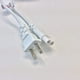 thumbnail image 3 of Cable de alimentación de CA de 5 pies de largo, color blanco, 2 clavijas, Plu, 3 of 5