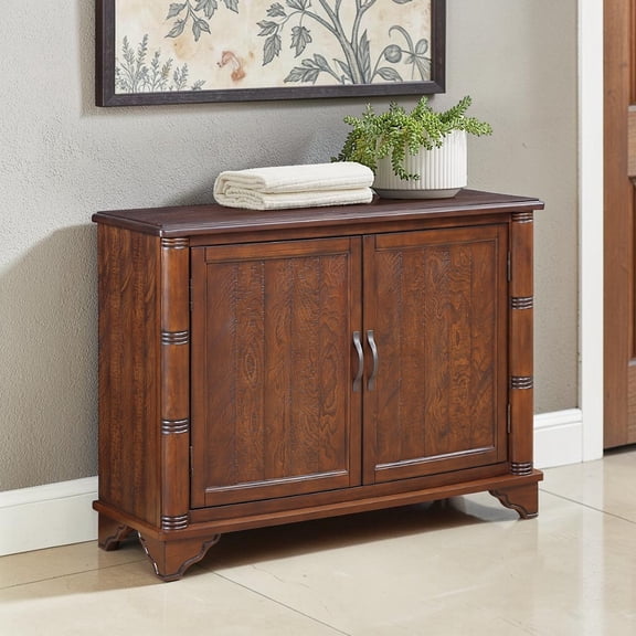 IVV 40" Retro Console Cabinet with 2 Doors & Adjustable Shelf, Solid Wood Legs, Storage Buffet Sideboard Accent Cupboard for Entryway, Living Room, Light Espresso