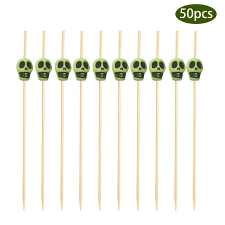 

Wendoximz Clearance Sale! Handmade Equipment 50Pc Bamboo Pick Buffet Fruit Fork Party Dessert Stick Cocktail Skewer