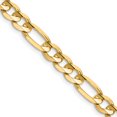 thumbnail image 1 of 14k Yellow Gold 18 Inch 6mm Concave Figaro Chain Necklace Pendant Charm, 1 of 9