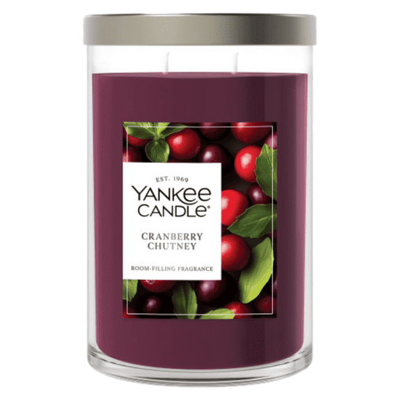 Yankee Candle Large Tumbler Scented Candle, Cranberry Chutney, 20 oz