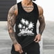 thumbnail image 4 of Camisetas de Tanque de los Hombres Tanque de los Hombres Incolor Gradiente de Impresión Cuello Redondo Correa Delgada Fuga Atrás Regular Casual Deportes Blusas de Tanque, 4 of 5