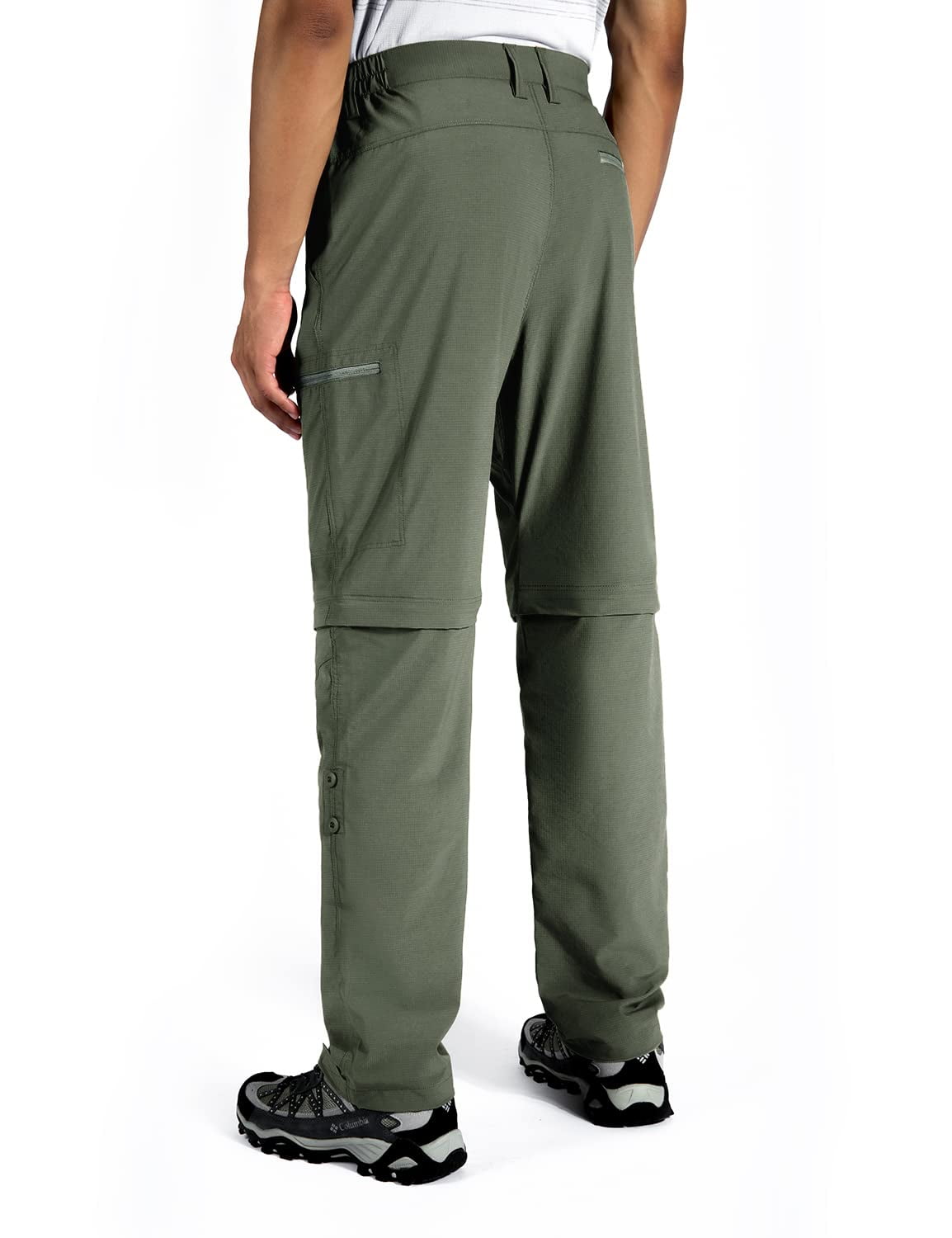 Hiauspor Mens Outdoor Convertible Hiking Pants Quick Dry Casual Trousers  Zip Off Pants Sizes S-3XL 