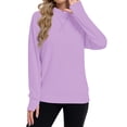thumbnail image 3 of TARAINYA Women Mock Neck Pullover Sweatshirt Long Sleeve with Thumb Holes Casual Oversized Tops, 3 of 7