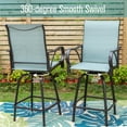 Vitarpatio Outdoor Swivel Bar Stools Set Of 2, Patio Bar Height Swivel