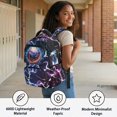 thumbnail image 4 of CHAQLIN Lightning Storm Print Breathable Padded Strap Bookbag with Side Pockets Large Capacity Shoulder Bookbag, Multi-Pocket 17 Inch School Bag for Travel Elementary School, 4 of 9