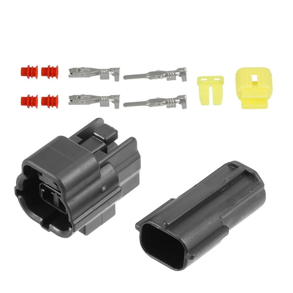Unique Bargains 1 Set 2 Pin Water Temperature Sensor Connector Adapter Plug Clip Kit Replacement Universal for Car Truck