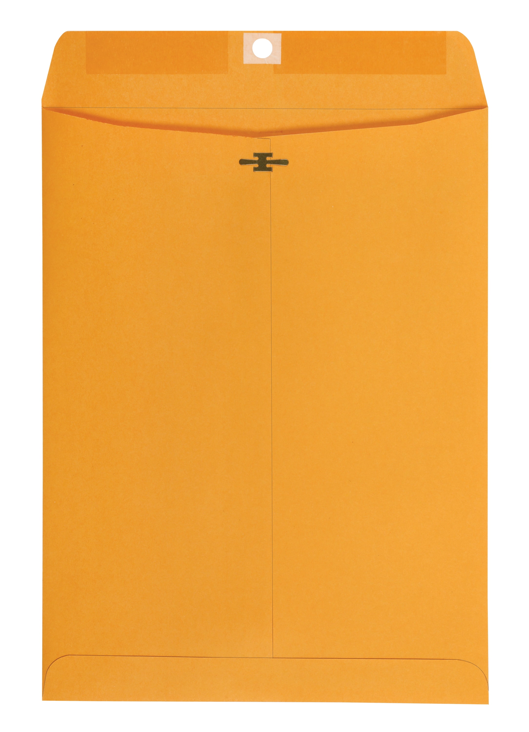 QUA43568 28 lb Kraft Paper 9 x 12 Postage Saving ClearClasp Envelopes New Version 100 per Box with Reusable Redi-Tac Closure & Gummed Flap