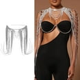 thumbnail image 2 of Shimmering Rhinestone Adjustable Shoulder Jewelry Layered Body Chain For Weddings, Parties & Festive, 2 of 9