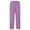 Purple, variant on Women's High Waist Wide Leg Cotton Linen Pants with Pockets Lightweight Breathable Casual Trousers for Summer Beach Everyday Wear Comfortable Lounge Pants Purple L