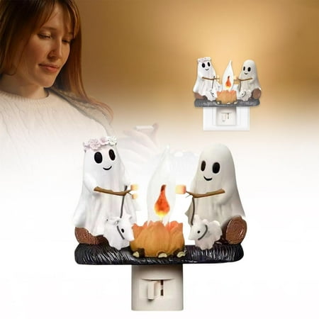 

Elbeaqi Party Supplies Flickering Nightlight Roasting S At Nightlight Faux Night Light Plug Into Wall Fire Night Light Halloween Gifts，2024 Flickering Nightlight