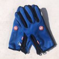 thumbnail image 1 of Guantes cálidos con cremallera para deportes al aire libre para otoño e invierno, pantalla táctil de dedos completos, antideslizantes, impermeables, agarre para parabrisas, forro polar, esquí y, 1 of 6