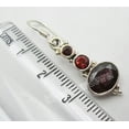 thumbnail image 3 of SilverStarJewel 925 Sterling Silver Real Red Garnet Pierced Earrings 1.5" ! Online Shopping, 3 of 3