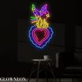 thumbnail image 4 of Glowneon Hummingbird Flaming Heart Led Light, Wedding Valentine Decor, 4 of 5