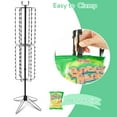thumbnail image 5 of AIWFL Chip Display Rack, 360° Rotating Snack Organizer, Freestanding Retail Organizer with 108 Clips & 12 Spinning Rods with Sign Holder, 5 of 12