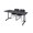 Grey / Black, variant on Romig Axis-Pro 48 x 24 in. Mobile T-Base Training Table- Neo Walnut, 2 Zeng Stack Chairs- Black