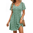 thumbnail image 3 of UVN Summer Dresses for Women Boho Floral Print Midi Dresses Casual Short Sleeve U Neck Beach Sundress with Pockets, 3 of 9