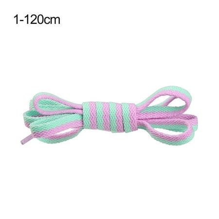 

1 Pair Unisex Shoes Accessories Cross Braiding Strap Drawstring Macarone Shoelaces Bright Strings Sneakers Laces Rainbow Shoe Laces 120CM 1