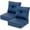 Navy Blue With Button-2pack, variant on SLSY Set of 2 Outdoor Chair Cushion,6" Thick Patio Seat Cushion,28D High Density Sponge Cushions,Waterproof & Fade Resistant Patio Furniture Cushions for Wicker Chair,Bench Swing