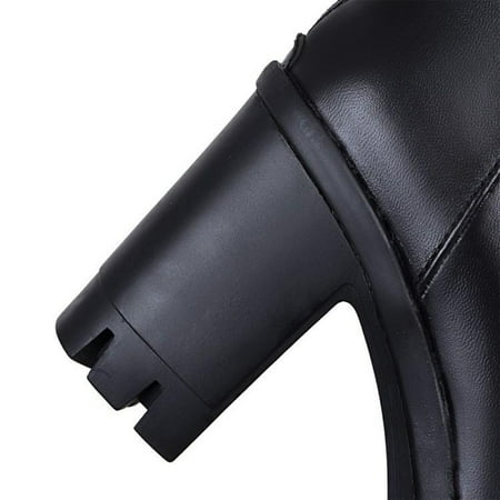 

Gubotare Women s Boots Women s Western Cowboy Boots Embroidered Fashion Pointed Toe Heel Mid Calf Cowgirl Boots (Black 8)