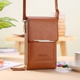 thumbnail image 4 of Bolsa bandolera de cuero impermeable para mujer para el ocio diario (marrón) Ehuebsd Para Estrenar, 4 of 9