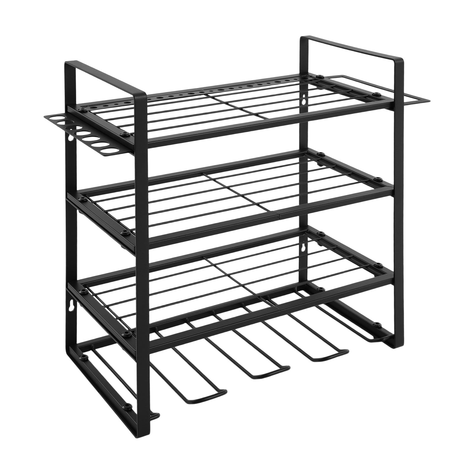 Carbon Steel Tool Organizer, Black Modern Style, Fits Tool Rooms and Workshops for Storing Various Hand Tools