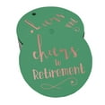 thumbnail image 1 of Inkdotpot Real Rose Gold Foil Cheers To Retirement Tags Favor Hang Paper Tags 100 Pieces, 1 of 6