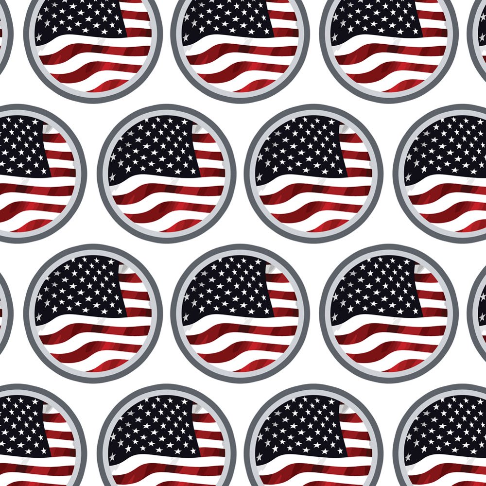 US American Flag Waving United States USA Premium Gift Wrap Wrapping