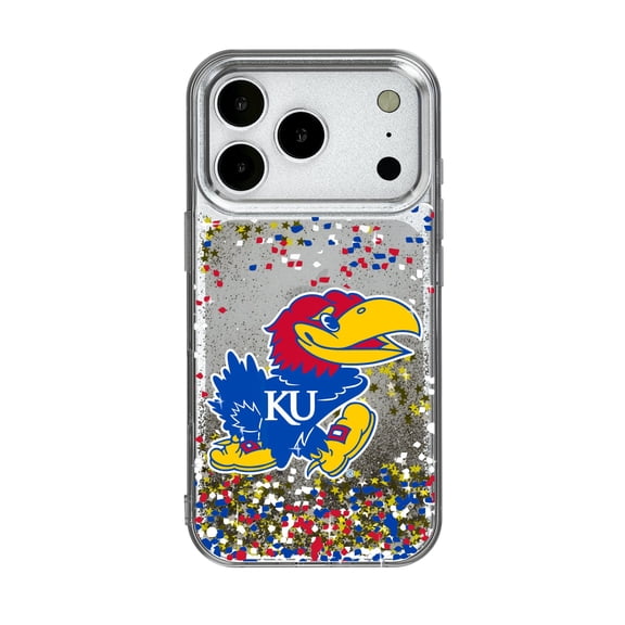 Kansas Jayhawks iPhone Glitter Confetti Design Case