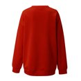 thumbnail image 5 of Ketyyh-chn99 Women Top Round Neck Long Sleeve Sweatshirt Top Pullover Tunic Shirt Red,L, 5 of 5