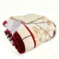 thumbnail image 2 of Korean Mink Blanket Queen Size, Floral Print - Thick Heavy Korean Blanket - 5 LB Heavy Fleece Mink Style, 95"x 79", (Maple Leaf), 2 of 7