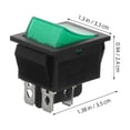 thumbnail image 2 of FESTFENDS 5Pcs High Power Green Rocker Switch Replacement for Rv Generator and Brake Light, 2 of 6