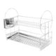 thumbnail image 2 of Escurridor de platos, estante de secado de platos de acero inoxidable de doble capa, escurridor de platos, máxima comodidad, 2 of 12