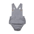 thumbnail image 1 of Infant Baby Girl Boy Cotton Romper Sleeveless Sling Solid Color Jumpsuit, 1 of 6