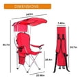 thumbnail image 2 of CozyBox Portable Chair with Shade Canopy Beach Chairs for Adults Canopy Shade Seating Camping and Folding Chairs for Outside Foldable Canopy Chairs for Outdoors, 2 of 4