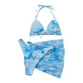 thumbnail image 4 of Womens Clearance under $10 2025 Clearance! asdoklhq Swimsuits for Women Plus,3 Piece Set Women Tie-dye Halter Bikini Sarongs Cover Up Swimwear Swimsuit Beach, 4 of 6
