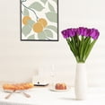 thumbnail image 2 of Unique Bargains 12 Pcs Artificial Tulip Flowers Faux Tulip Stems Tulips Purple, 2 of 7