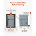 thumbnail image 3 of Pullout Trash Can for Kitchen Cabinets, 35 QT Garbage Waste Recycling Bin, Under Mount Waste Container, with Heavy Duty Metal Full Extension Sliding System and Handle, for Sink, Under Counter, 3 of 6