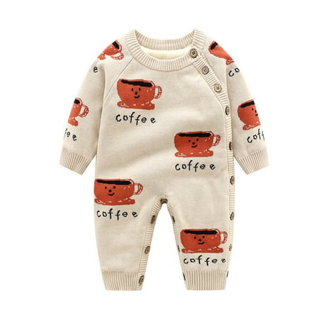

MELDVDIB Baby Romper Children s Baby Jumpsuit Cartoon Long Sleeve Thickened Warm Baby Rompe Gift on Clearance
