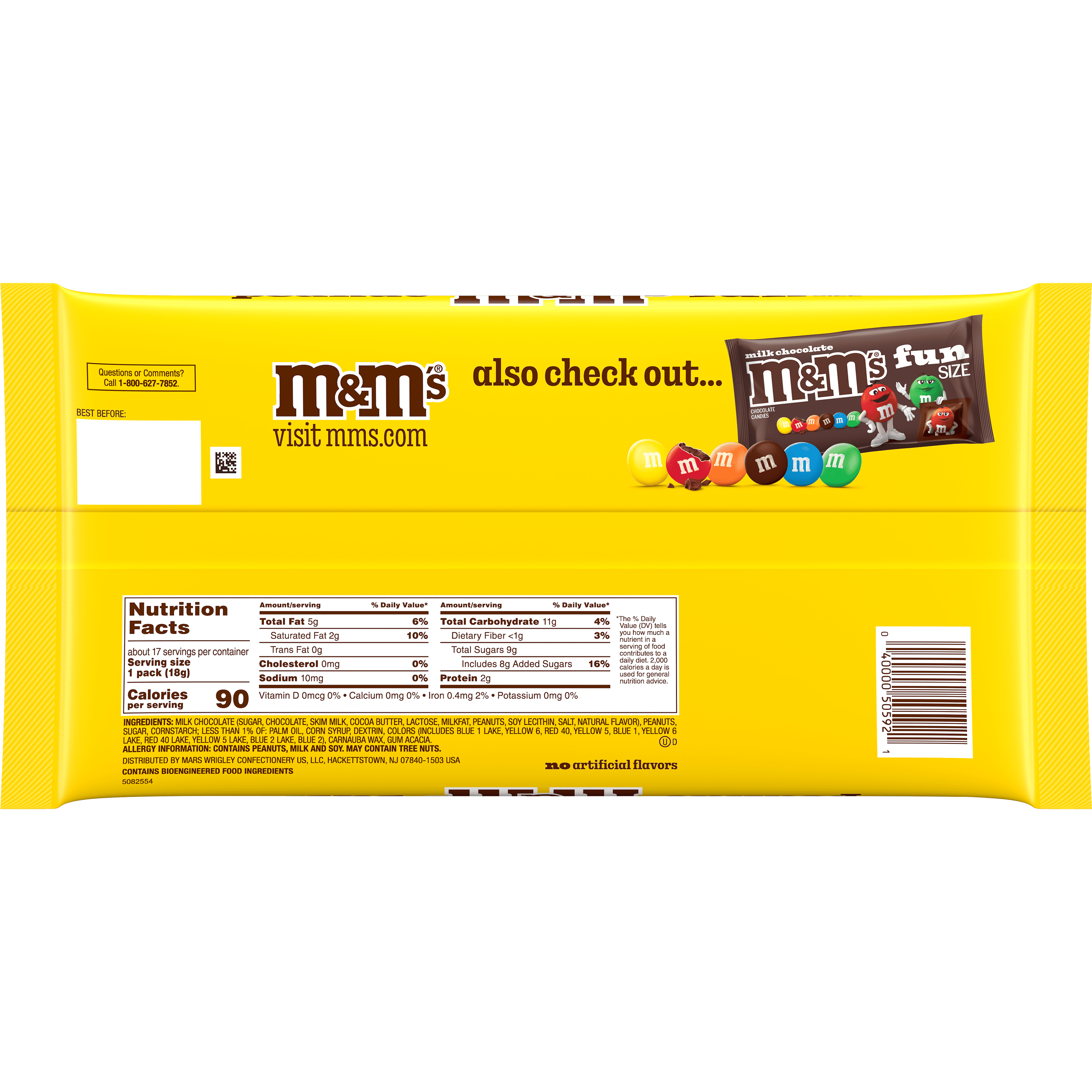 (2 pack) M&M's Fun Size Peanut Milk Chocolate Candy - 10.57 oz Bag
