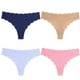 thumbnail image 1 of TrowBridge-Conjunto de bragas de 4 piezas para mujer, tangas de satén de seda sin costuras, ropa interior Sexy, lencería a la moda con borde ondulado a rayas, 1 of 4