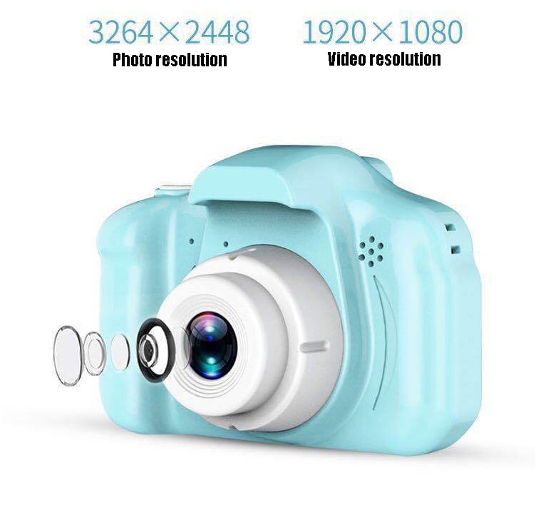 Small Camera for Easy Transport 2.0 LCD Screen SANVOY Kids Camera 8MP Photography and 1080 HD Video for Children 4X Digital Zoom with Selfie Function in Blue or Pink 