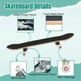 thumbnail image 4 of 31'' Complete Skateboard 7 Layer Canadian Maple Double Kick Deck Skateboards Graphic silhouette howling wolf standing full moon snow Skate Board for Beginner Adult Gifts, 4 of 5