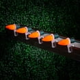 thumbnail image 4 of Novelty Lights 25 Pack C7 Ceramic Style LED Christmas Lights, Opaque Orange Replacement Bulbs with E12 Base, Shatterproof Plastic, 3 Ultra-Bright SMDs Per Bulb, Energy Efficient 0.5W, 4 of 7