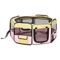 thumbnail image 2 of 36-inch Large Exercise Puppy Pet Playpen Portable Dog Cat Pet Play Pen Pet Cage Tent Kennel Crate Pink Carry Bag Included, 2 of 6