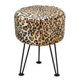 thumbnail image 7 of Home Soft Things Faux Fur Stool - Leopard - Black Leg - 13x13x17", 7 of 7