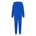 thumbnail image 3 of Sweatsuits Women 2 Piece Outfit Fleece Jacket and Pants Long Sleeve Sweatshirt Sweatpant Sets Full Zip Hoodies Tracksuit (Blue L), 3 of 5