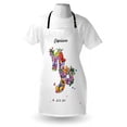 thumbnail image 3 of Zodiac Capricorn Apron Composition of Blossoming Spring Flowers with Foliage and Butterflies, Unisex Kitchen Bib Apron with Adjustable Neck for Cooking Baking Gardening, Multicolor, by Ambesonne, 3 of 3