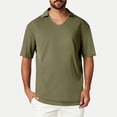 thumbnail image 1 of pstuiky camisetas camisas para hombre, Camisa/top informal de color liso con solapa de moda de verano para hombre camisas casuales para hombre l, 1 of 6